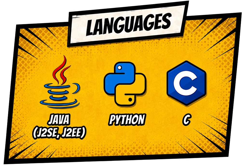 Languages: Java, Python, C