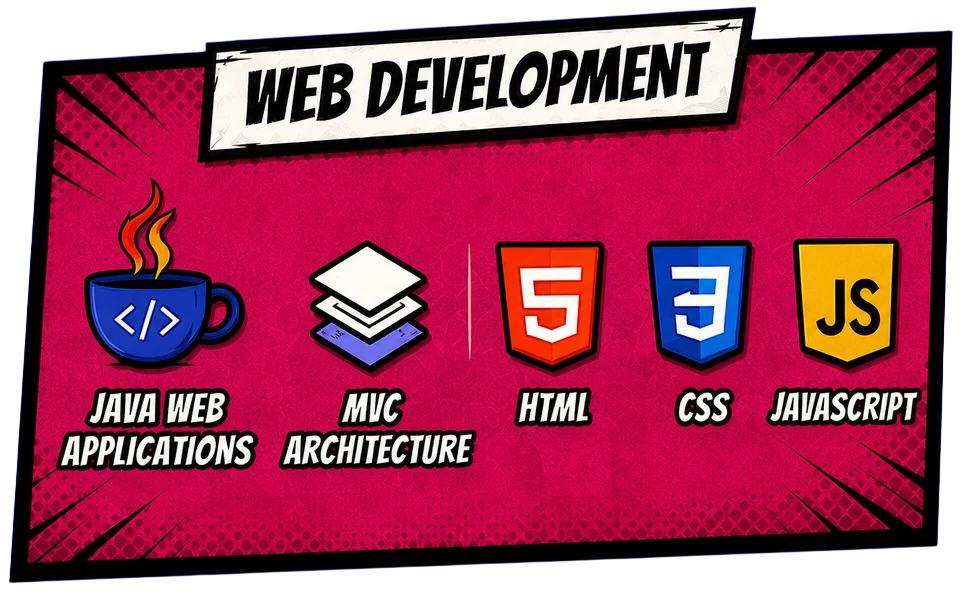 Web Development: Java Web Apps, MVC, HTML, CSS, JavaScript